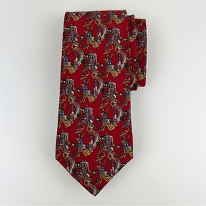 Vintage Salvatore Ferragamo red silk man tie